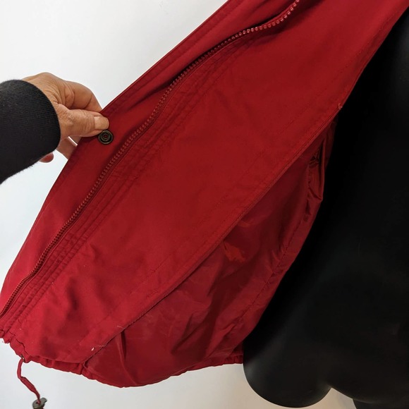 London Fog Red Medium Weight Zip Front Jacket Women's Size Medium - Picture 4 of 9